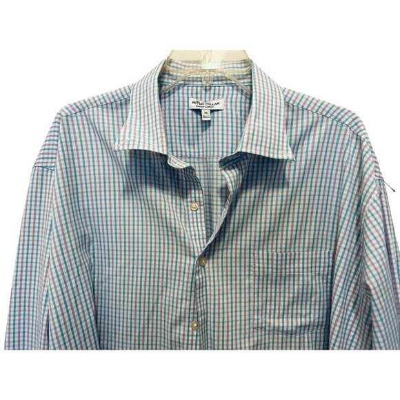 Men's HUGO BOSS Cotton Purple White Stripes Long Sleeve Button Down Shirt Size 1 - Picture 1 of 10
